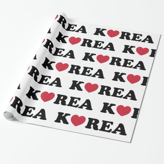 Korea Love Heart Cadeaupapier (Uitgerold)