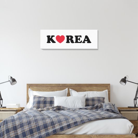 Korea Love Heart Canvas Afdruk (Insitu (Slaapkamer))