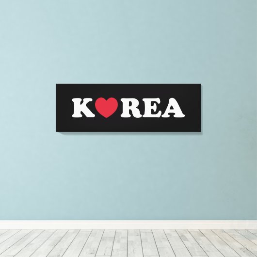 Korea Love Heart Canvas Print (Insitu (Houten vloer))