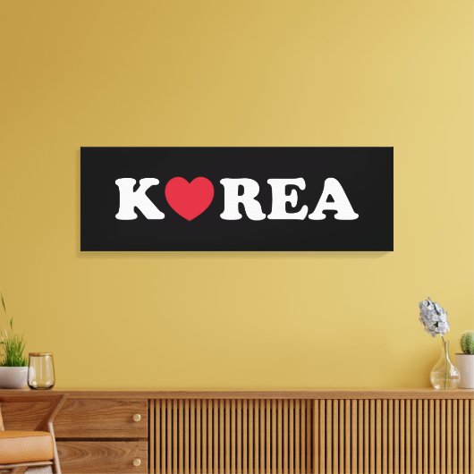 Korea Love Heart Canvas Print (Insitu (Woonkamer))