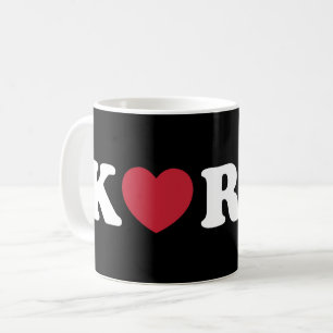 Korea Love Heart Coffee Mok