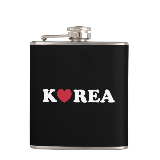 Korea Love Heart Flask Heupfles (Voorkant)