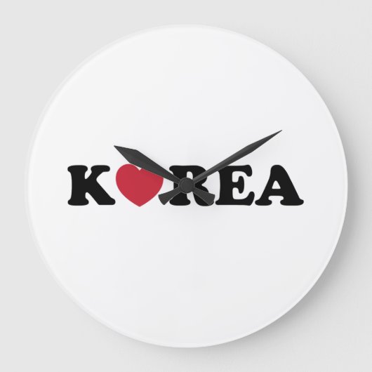 Korea Love Heart Grote Klok (Voorkant)
