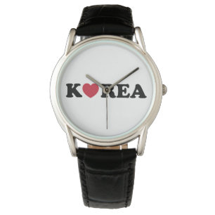 Korea Love Heart Horloge