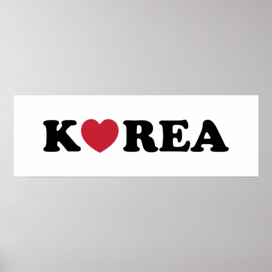 Korea Love Heart Poster (Voorkant)