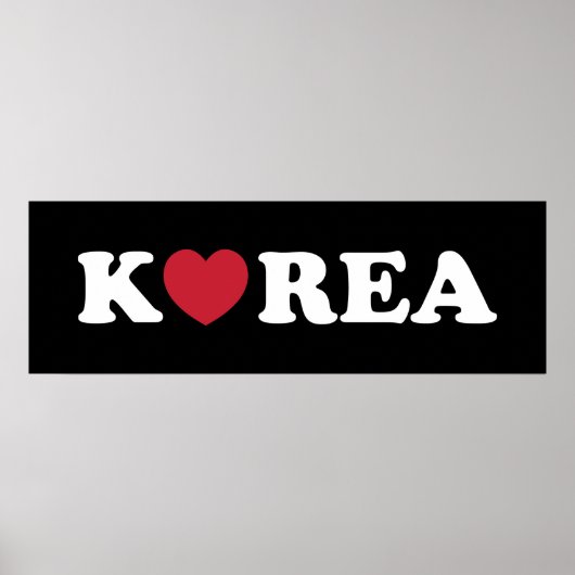 Korea Love Heart Poster (Voorkant)