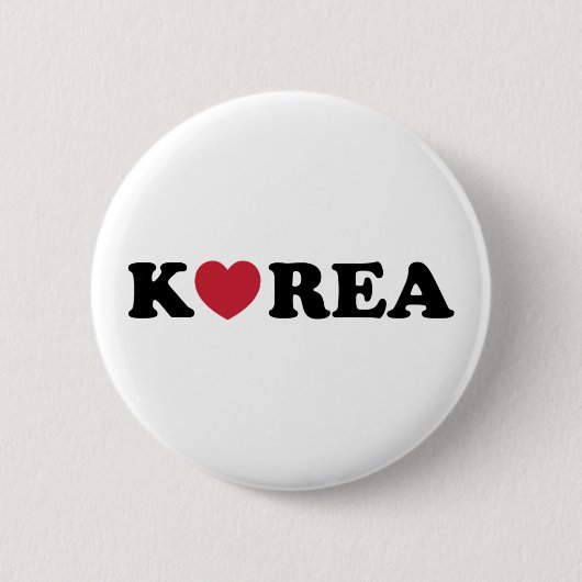 Korea Love Heart Ronde Button 5,7 Cm (Voorkant)