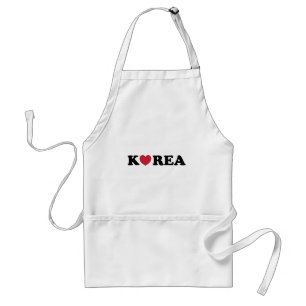 Korea Love Heart Standaard Schort