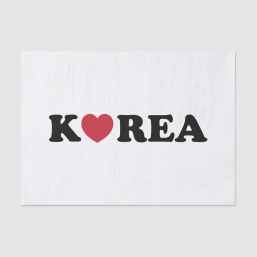 Korea Love Heart Tissuepapier (Voorkant)