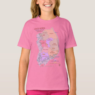 Korea Map Kinder T Shirt