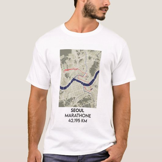 Korea Seoel marathon reizen T-shirt (Voorkant)