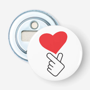 Korea v vinger, wave of Koreaanse hand. k-pop Button Flesopener