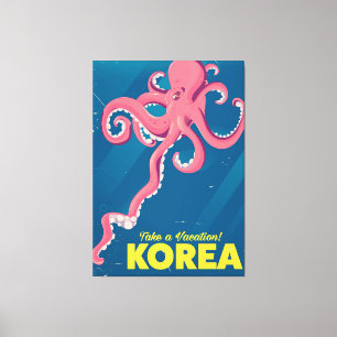 Korea Vacation poster Canvas Afdruk