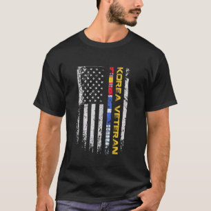 Korea Veteran Flag T-shirt Patriottische Veter
