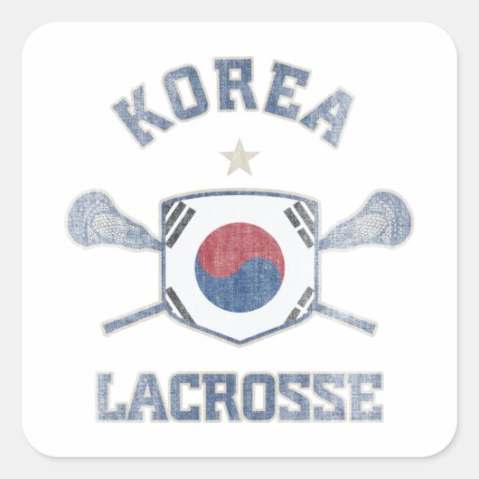  Korea Vierkante Sticker (Voorkant)