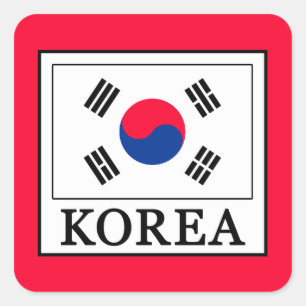 Korea Vierkante Sticker