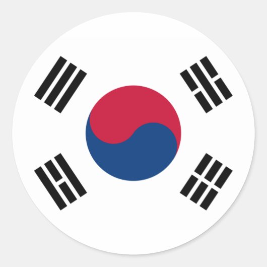 korea zuid ronde sticker (Voorkant)