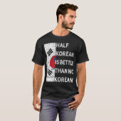 Koreaans-Amerikaans Shirt Funny Half Zuid-Koreaans (Voorkant volledig)