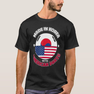 Koreaans Amerikaanse Onderdelen Afkomst Zuid-Korea T-shirt