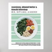 Koreaans Bibimbap-recept moderne voeding  Poster (Voorkant)