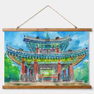 Koreaans boeddhisShrine Hangend Wandkleed