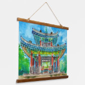 Koreaans boeddhisShrine Hangend Wandkleed (Gebogen)