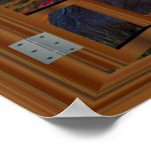 Koreaans boeddhistisch Uitzicht voor tempelfaux Poster (Hoek)