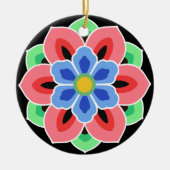 Koreaans Dancheong Flower Keramisch Ornament (Voorkant)