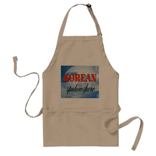 Koreaans gesproken hier troebele aarde standaard schort (Voorkant)