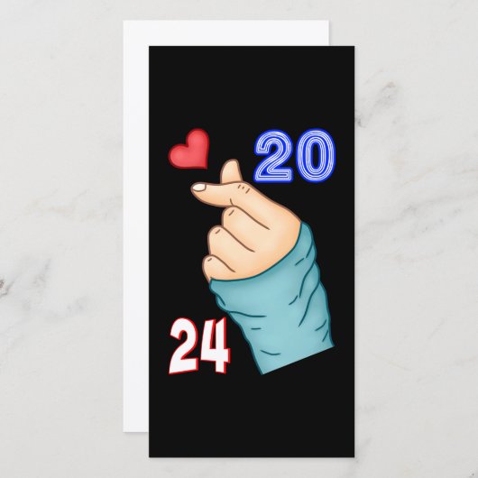 Koreaans hart 2024 aankondiging (Voorkant / Achterkant)