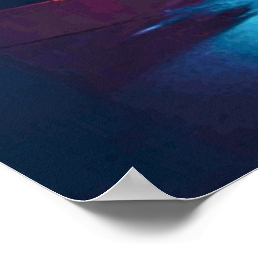 Koreaans Neon Koffiehuis LoFi Art Poster (Hoek)