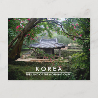 Koreaans paviljoen briefkaart voor postovergangen