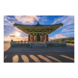 Koreaans Paviljoen Uitgebreide Foto | Zonsondergan Afdruk