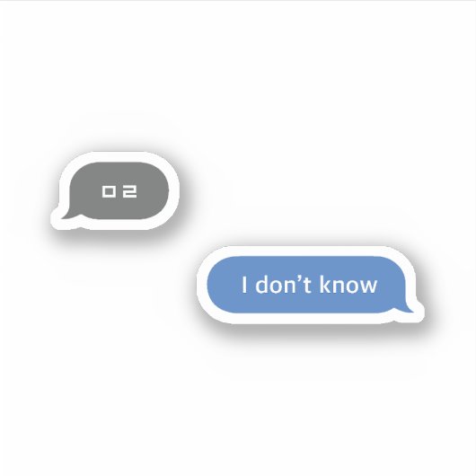 Koreaans Slang Chat Bubble ㅁ ㄹ Sticker (Voorkant)