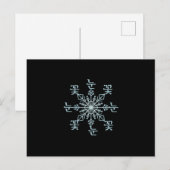 Koreaans Snowflake in Silver Blue Briefkaart (Voorkant / Achterkant)