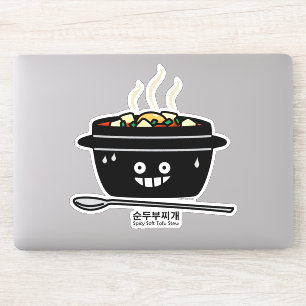 Koreaans Spicy soft Tofu Stew soup Sundubu jjigae Sticker