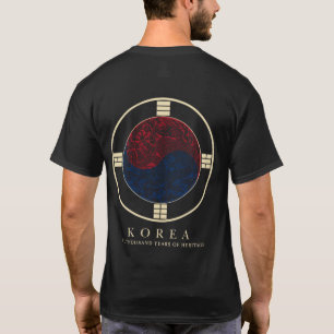 Koreaans Taegeuk-embleem met draak T-shirt