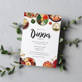 Koreaans thema-dinerfeest kaart