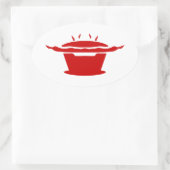 Koreaanse BBQ (고 구 이) Ovale Sticker (Tas)