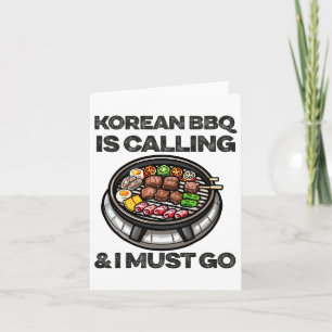 Koreaanse BBQ Grappig Koreaanse Byrbecue Food Love Kaart