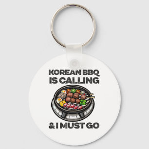 Koreaanse BBQ Grappig Koreaanse Byrbecue Food Love Sleutelhanger
