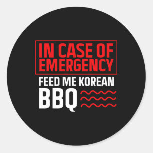 Koreaanse BBQ - Koreaanse voedsel fan - Koreaanse Ronde Sticker