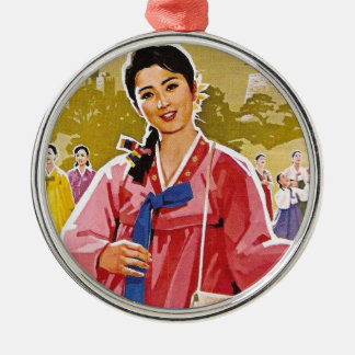 Koreaanse dames die Hanbok dragen Metalen Ornament