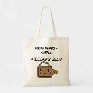 Koreaanse Dramas + koffie = Happy Day Tote Bag