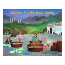 Koreaanse familie maakt Kimchi 김 치