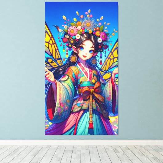 Koreaanse fee canvas afdruk (Insitu (Houten vloer))