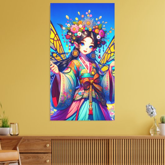 Koreaanse fee canvas afdruk (Insitu (Woonkamer))