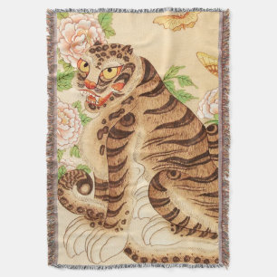 Koreaanse gestreepte tijger vintage Minhwa  Deken
