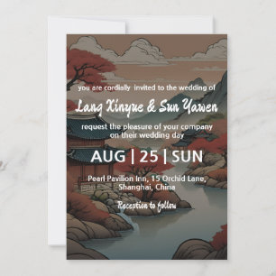 Koreaanse huwelijksuitnodiging kaart