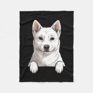 Koreaanse jindo-hond grappige witte glurende zak p fleece deken